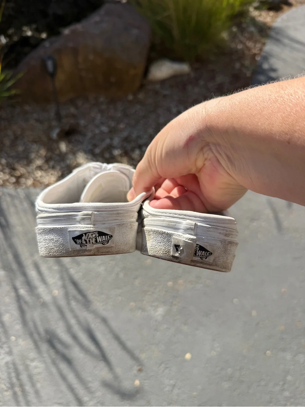 Vans White Women’s Slip-On Mule Sneakers Size 10